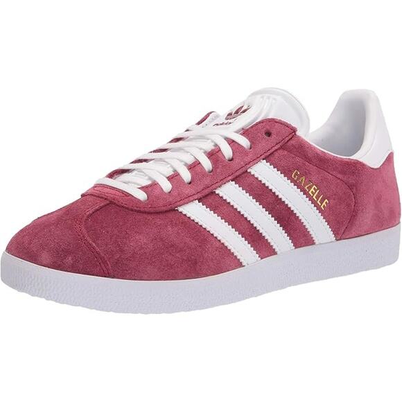 NWT  adidas mens Gazelle Shoes Collegiate Burgundy/White/Gold Metallic 12 main image 7